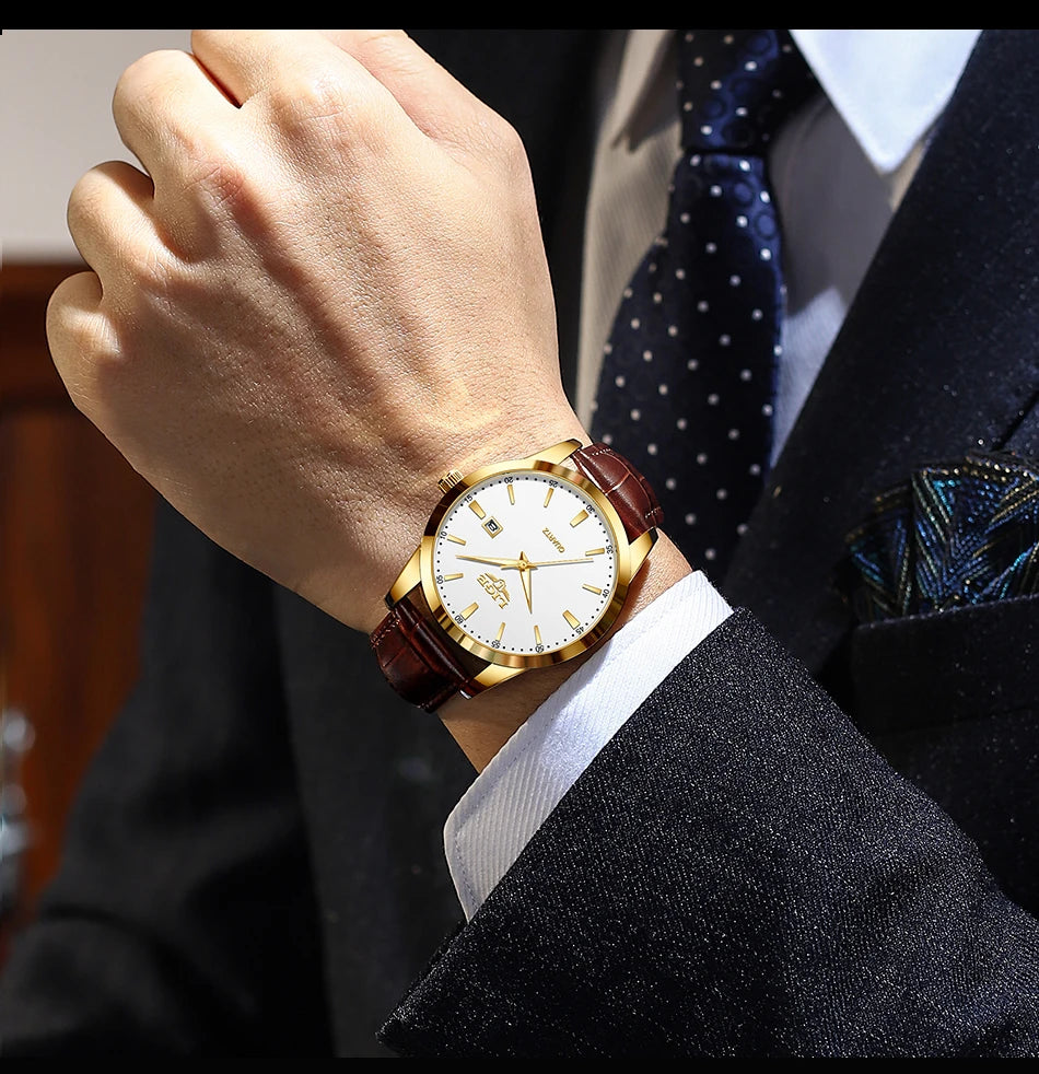 Maison Avelon Impérial — Montre Homme Cuir Marron Élégance