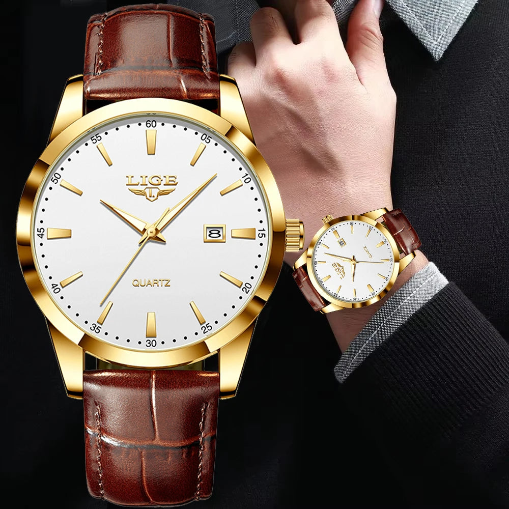 Maison Avelon Impérial — Montre Homme Cuir Marron Élégance