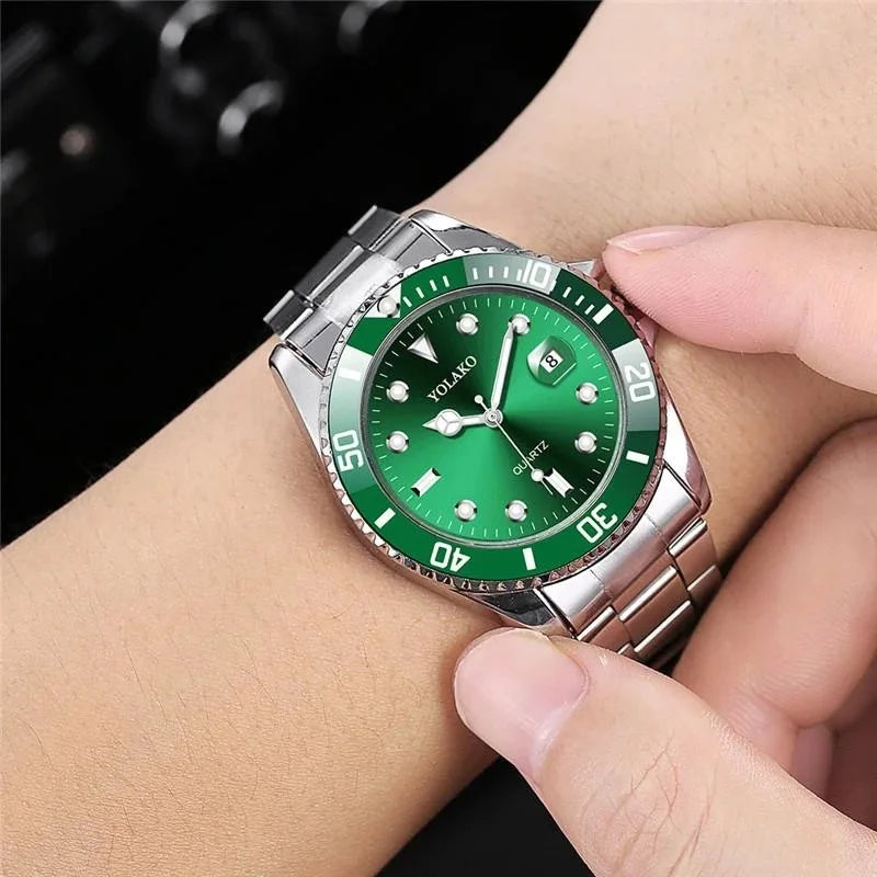 Maison Avelon Vertige — Montre Homme Acier Cadran Émeraude