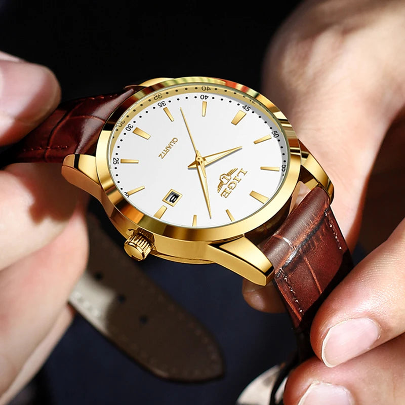 Maison Avelon Impérial — Montre Homme Cuir Marron Élégance