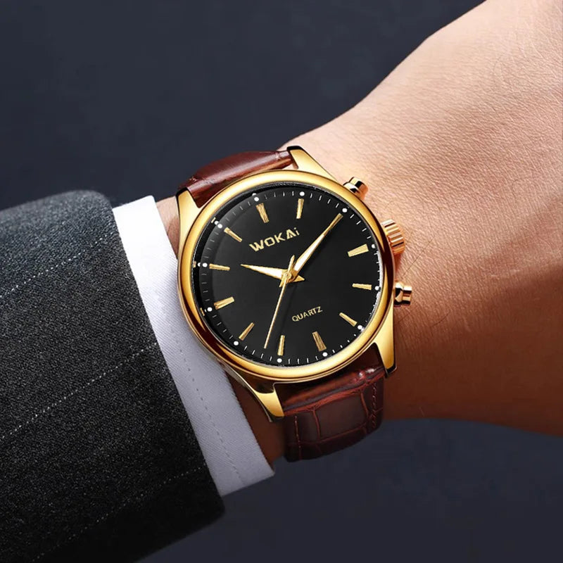 Maison Avelon Héritage — Montre Homme Cuir Élégance Chronographe