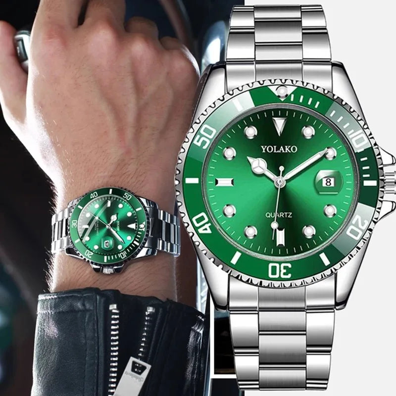 Maison Avelon Vertige — Montre Homme Acier Cadran Émeraude