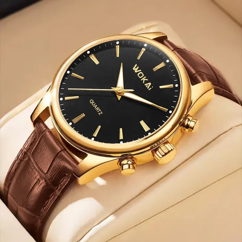 Maison Avelon Héritage — Montre Homme Cuir Élégance Chronographe