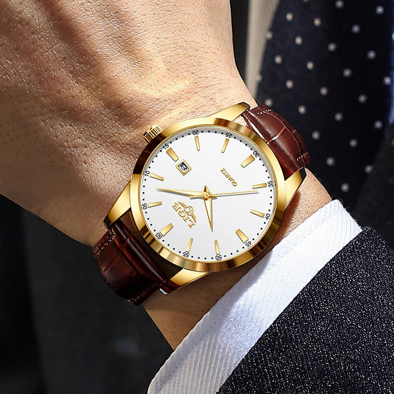 Maison Avelon Impérial — Montre Homme Cuir Marron Élégance